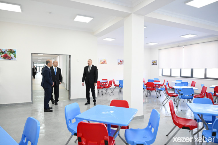 Prezident İlham Əliyev Ağdamda Kəngərli kənd tam orta məktəbinin binasının açılışında iştirak edib