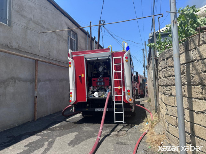 Xırdalanda yanğın söndürülüb