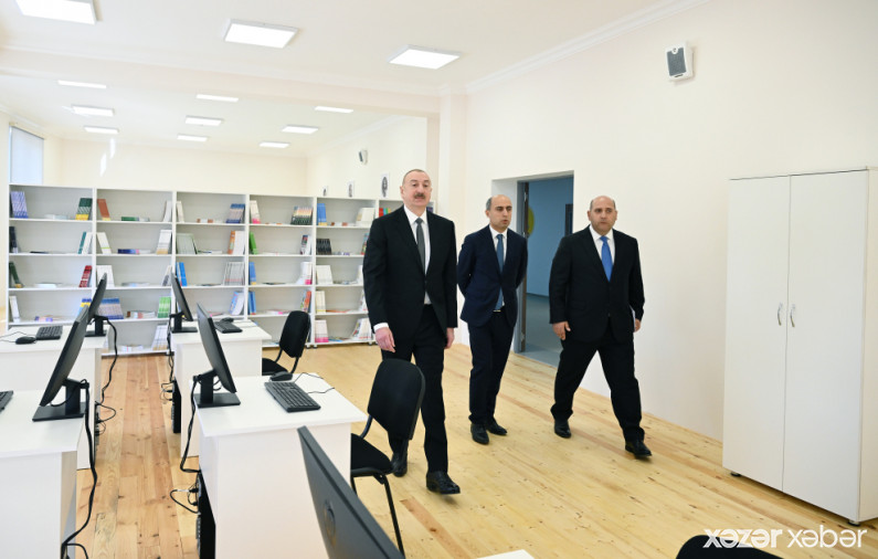 Prezident İlham Əliyev Ağdamda Kəngərli kənd tam orta məktəbinin binasının açılışında iştirak edib