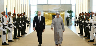 Prezident İlham Əliyev Birləşmiş Ərəb Əmirliklərinə işgüzar səfərə gəlib