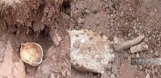 Laçında insan skeletinin qalıqları tapılıb