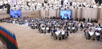 Diplomatik xidmət orqanları əməkdaşlarının peşə bayramı münasibətilə Gülüstan sarayında