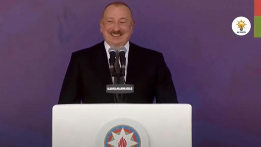 İlham Əliyevə Kahramanmaraşda Qarabağın Fatehi deyildi