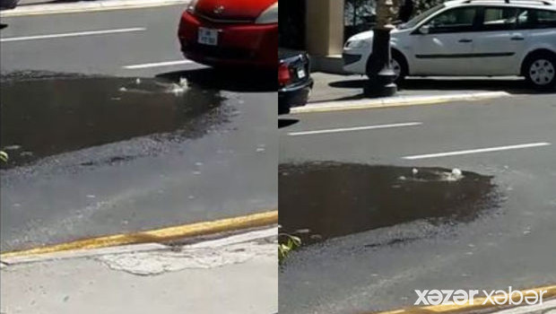 Bakıda kanalizasiya quyusu daşdı